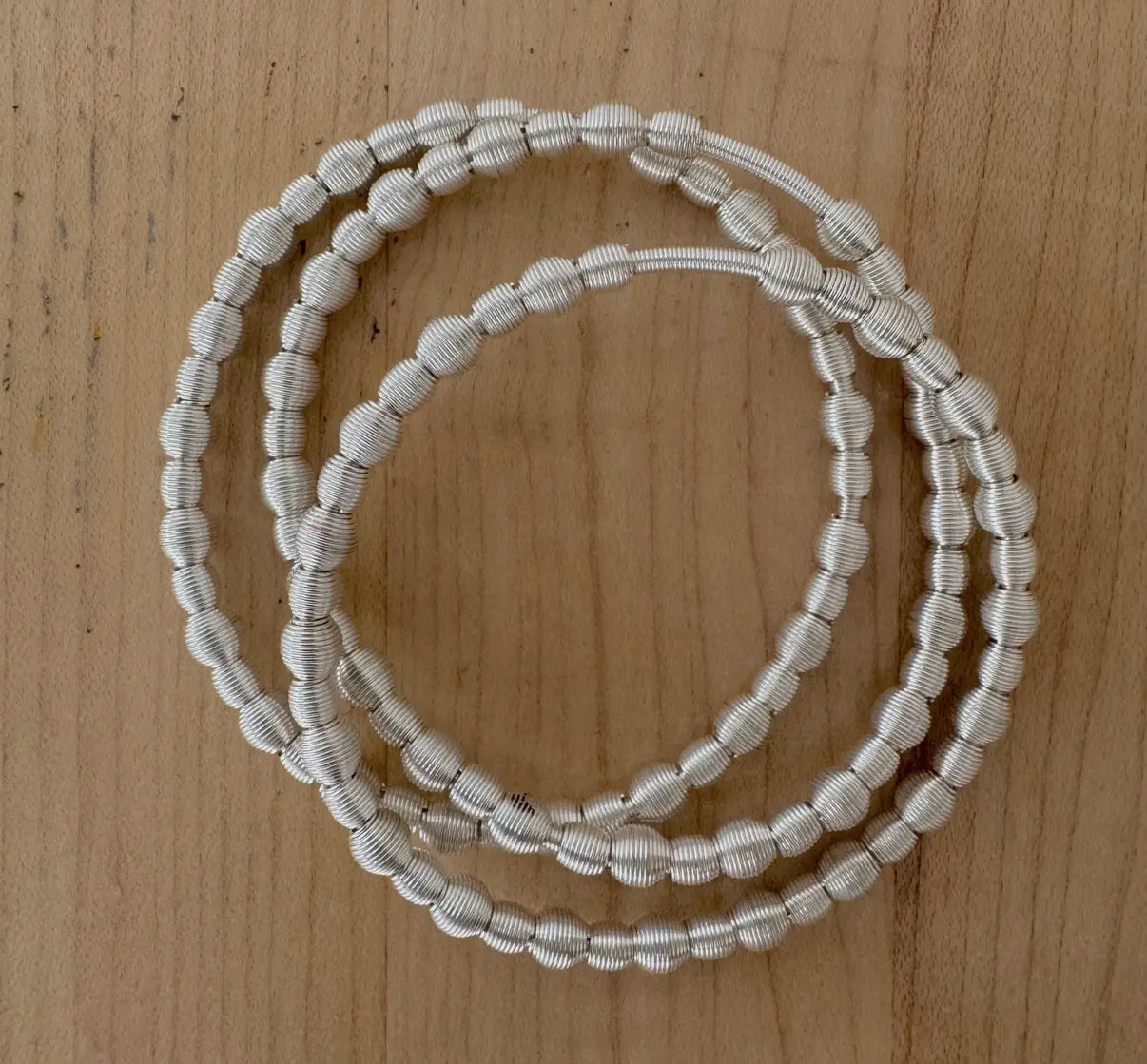 Dia | Silver All Beaded Bracelets