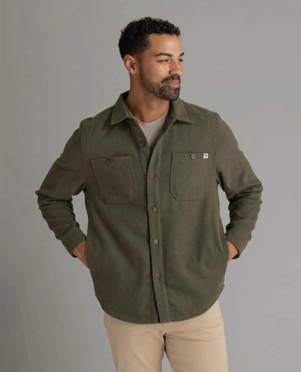 Terry Faux Wool Shacket