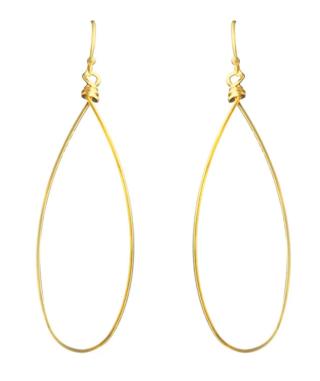 Sarah Wired Gold Hoop Earrings