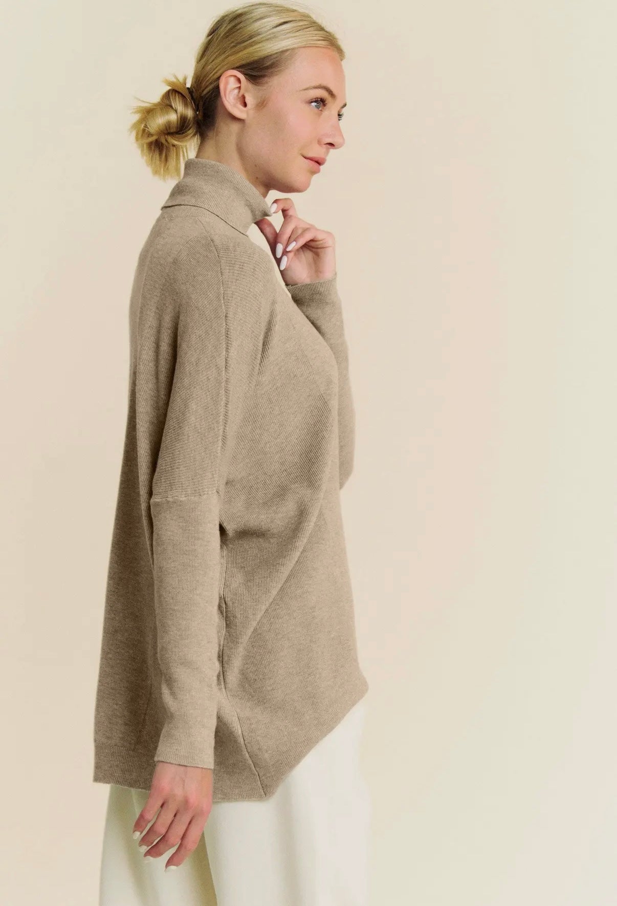 Sandy Loose Fit Turtle Neck