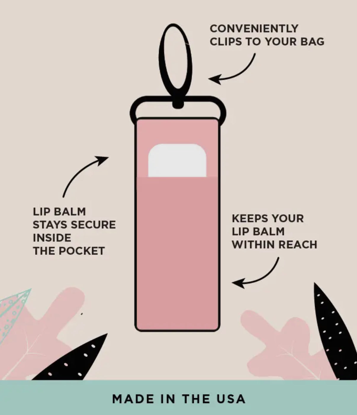 Chapstick Holder | Fall Stripes