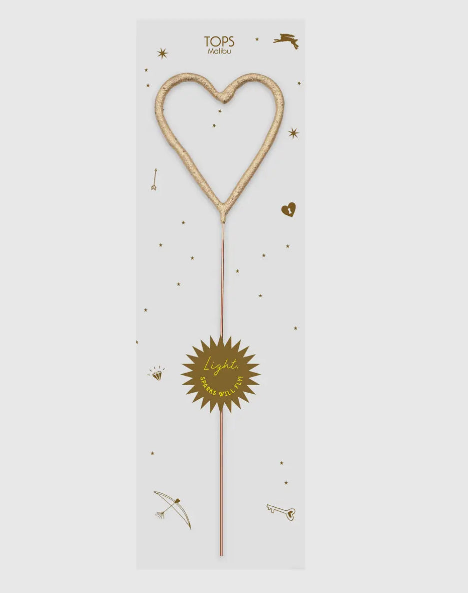 Gold Heart Sparkler