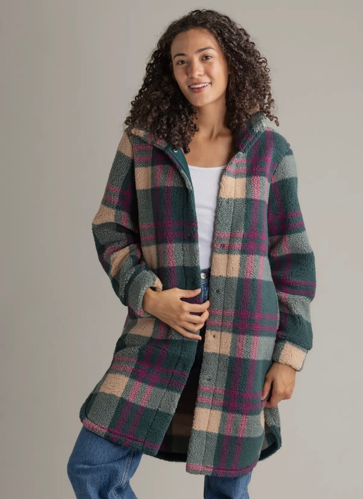 Women’s Amber Long Ultra Plush Sherpa Shacket
