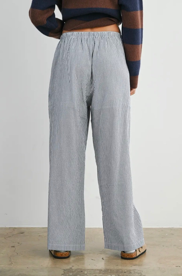 The Weekender Stripe Pants | Navy