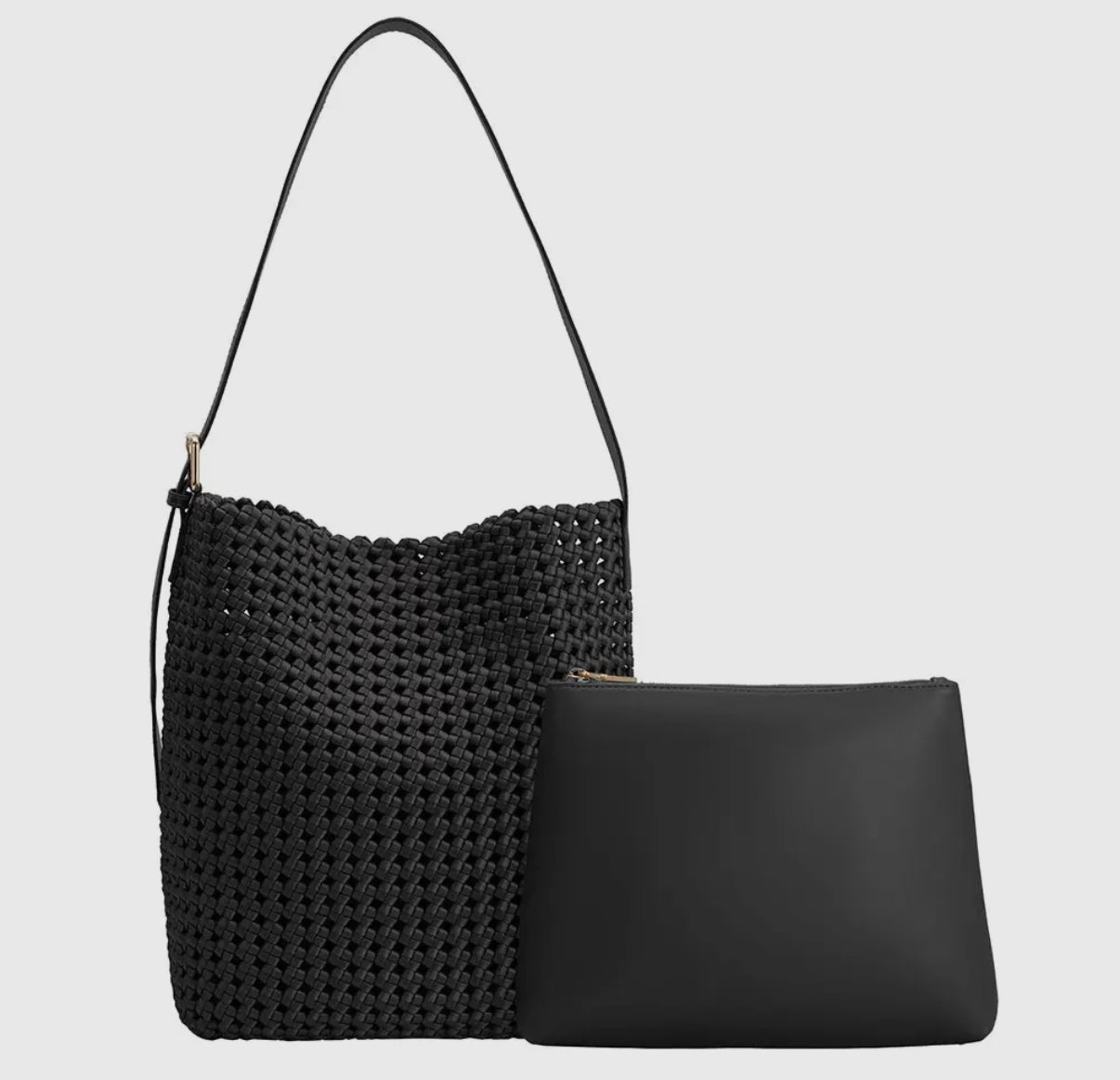 Cece Black Nylon Shoulder Bag