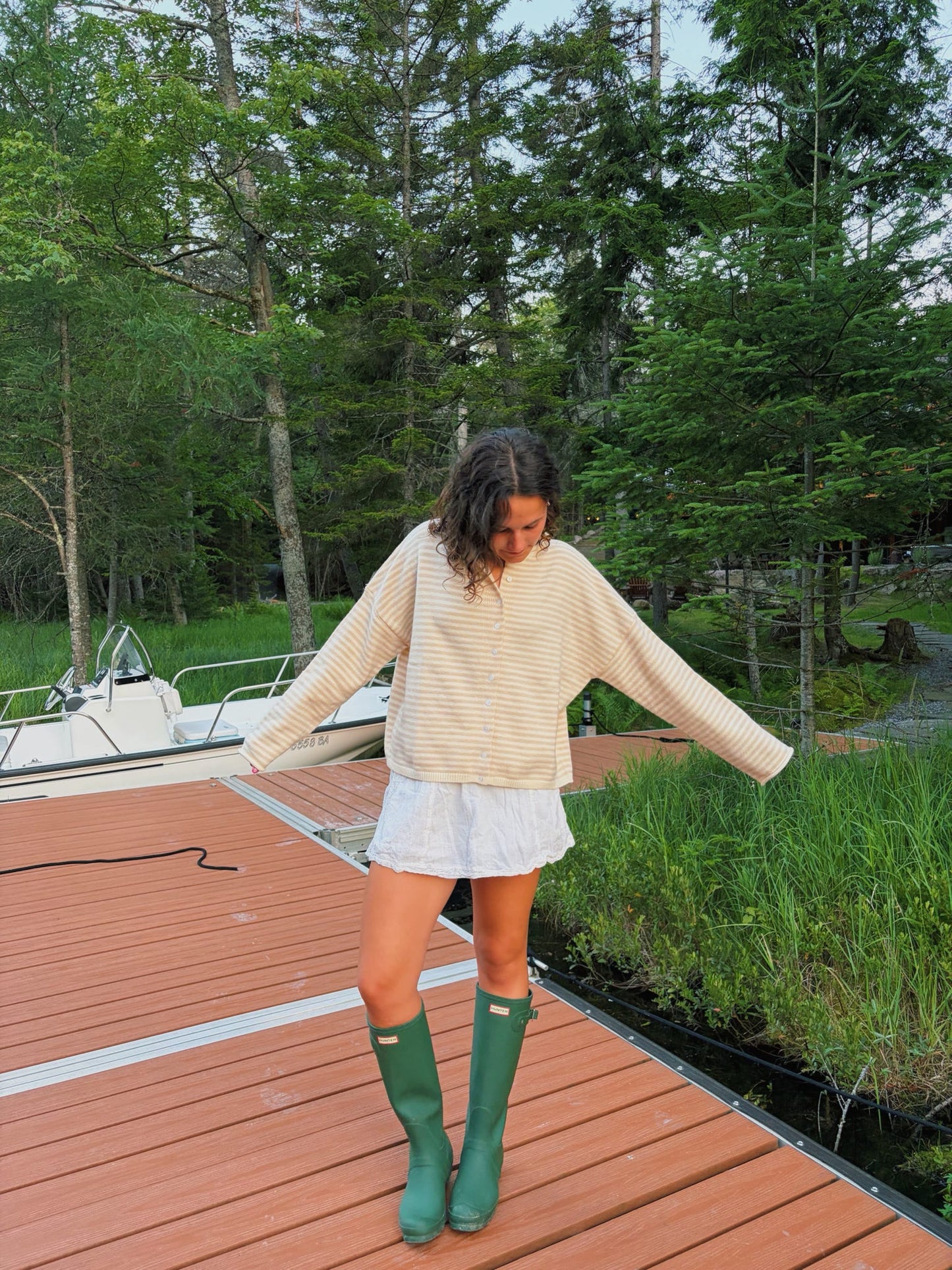 The Boardwalk Stripe Cardigan