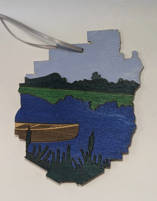 Adirondack Park Canoe Ornament
