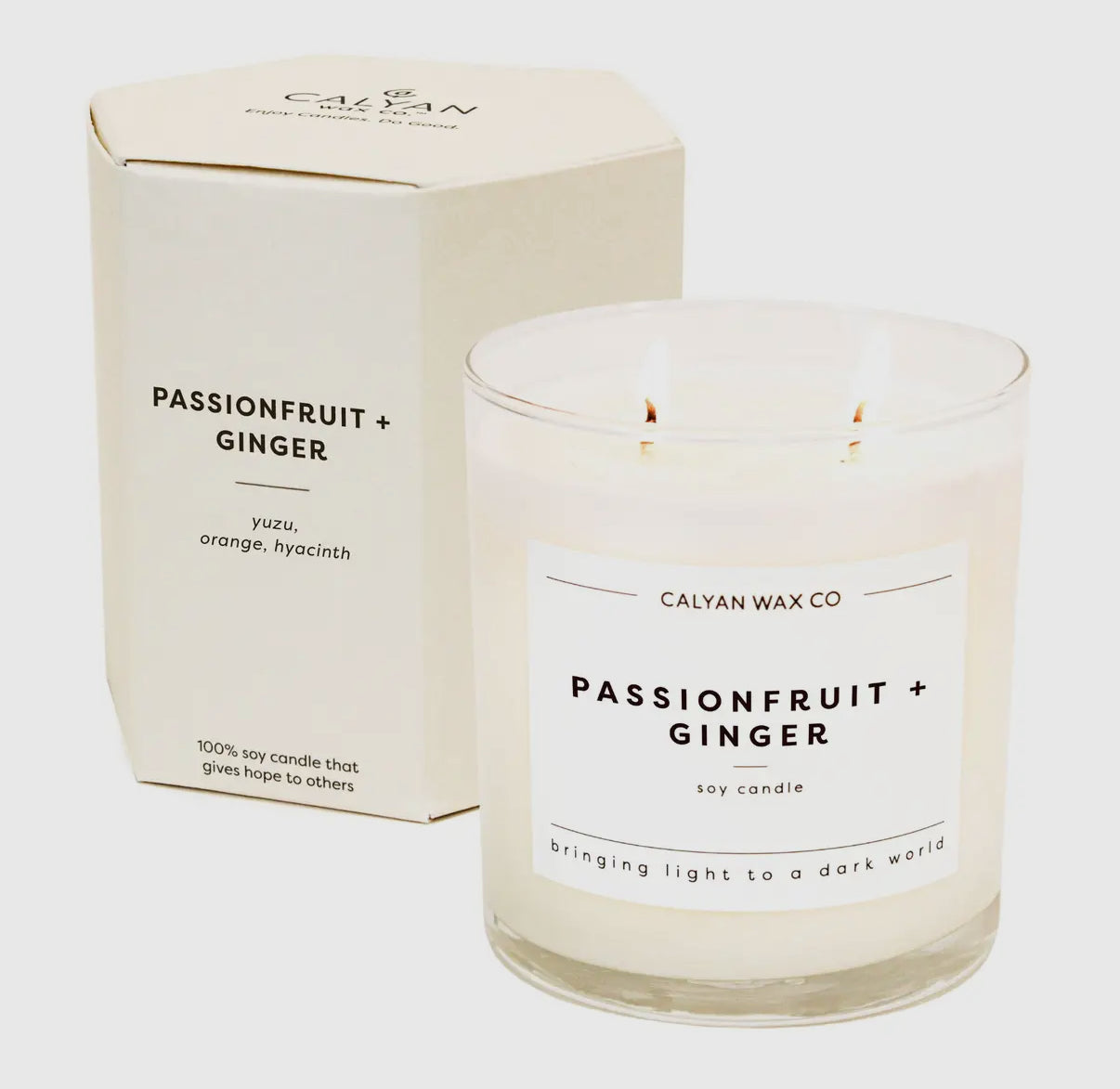Passionfruit + Ginger Glass Tumbler Soy Candle