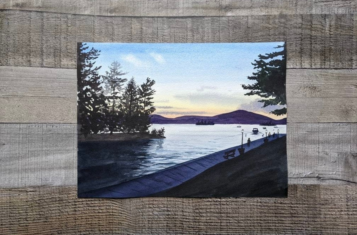 Arrowhead Park (4th Lake) | Adirondack Watercolor Print