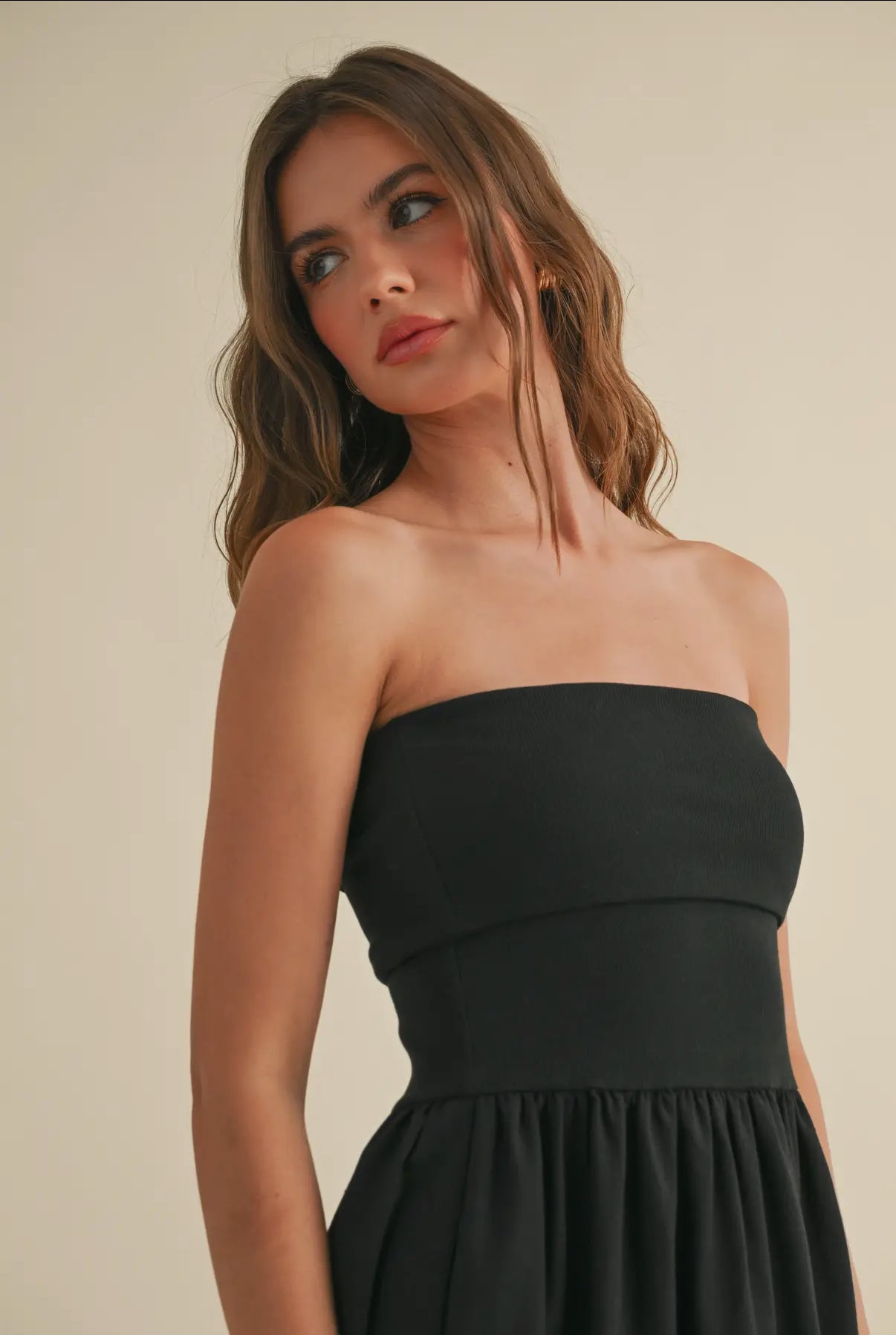 Rebecca Linen Ribbed Combo Dress