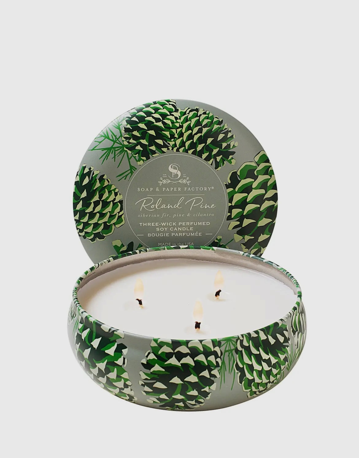 Roland Pine 3 Wick Candle
