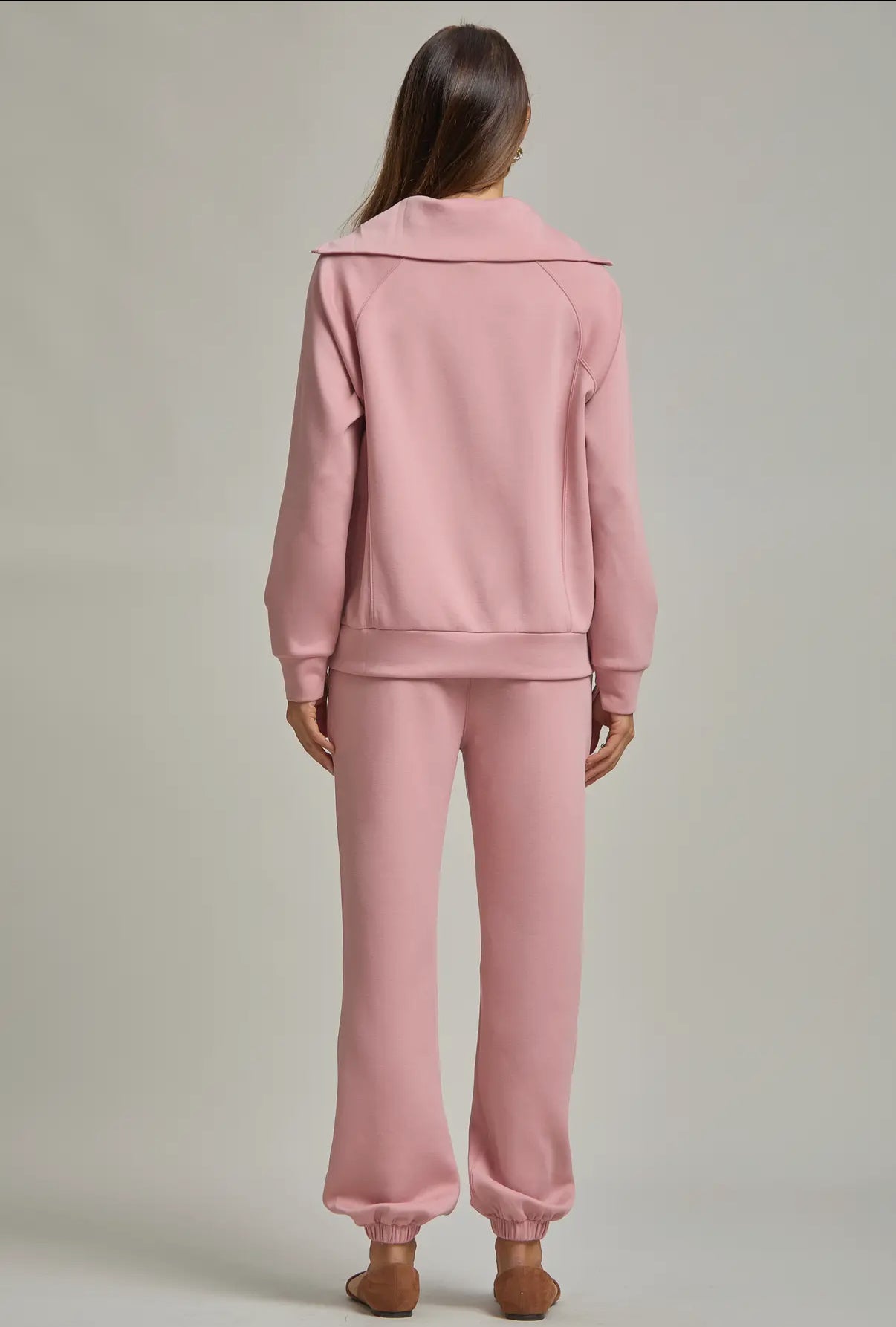 Quarter Zip Pullover + Jogger Modal Travel Set | Mauve