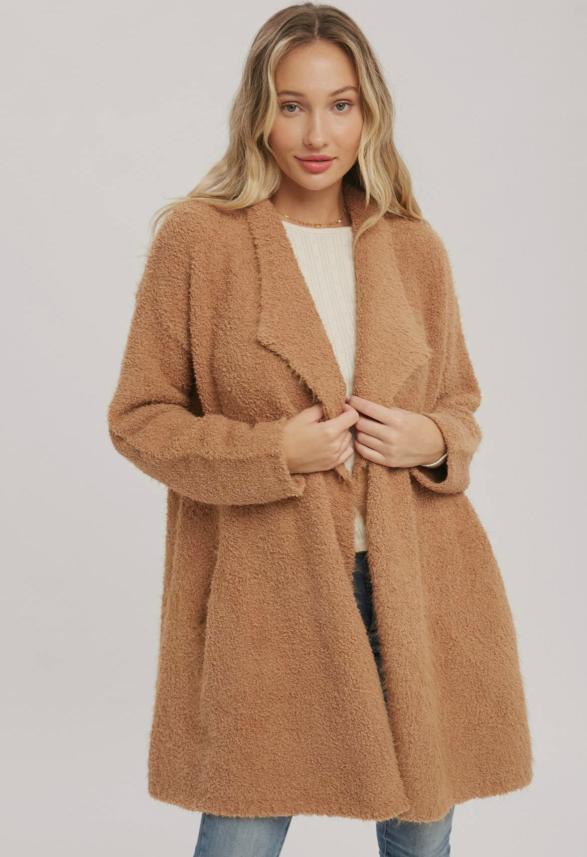 Fuzzy Drape Cardigan