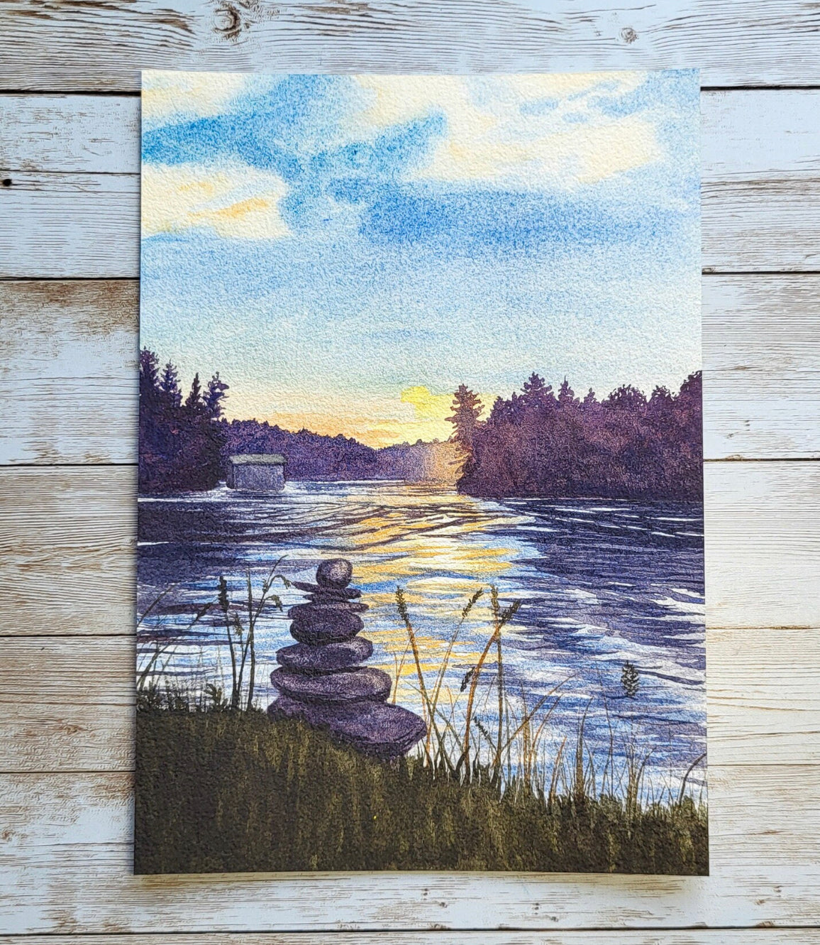 8th Lake | Adirondack Watercolor Print