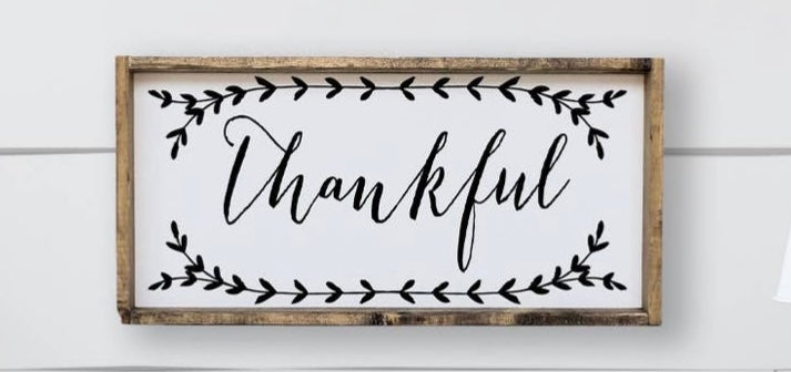 Thankful Wood Sign