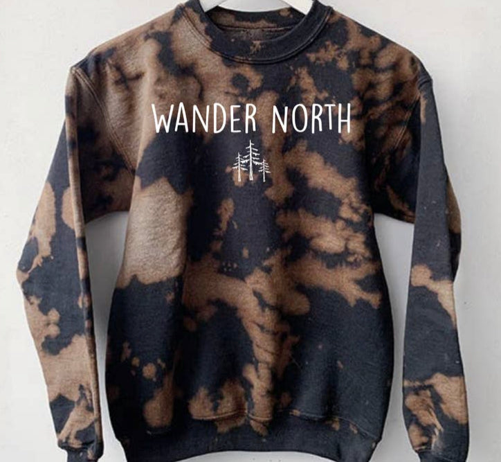 Wander North Bleach Dye Crew