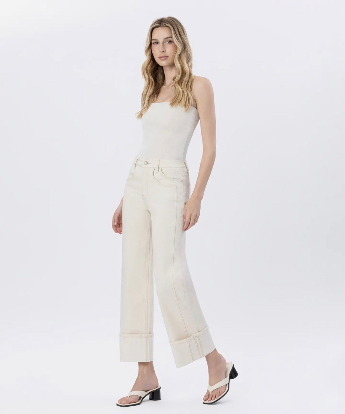 The Ivory Cuff Jeans