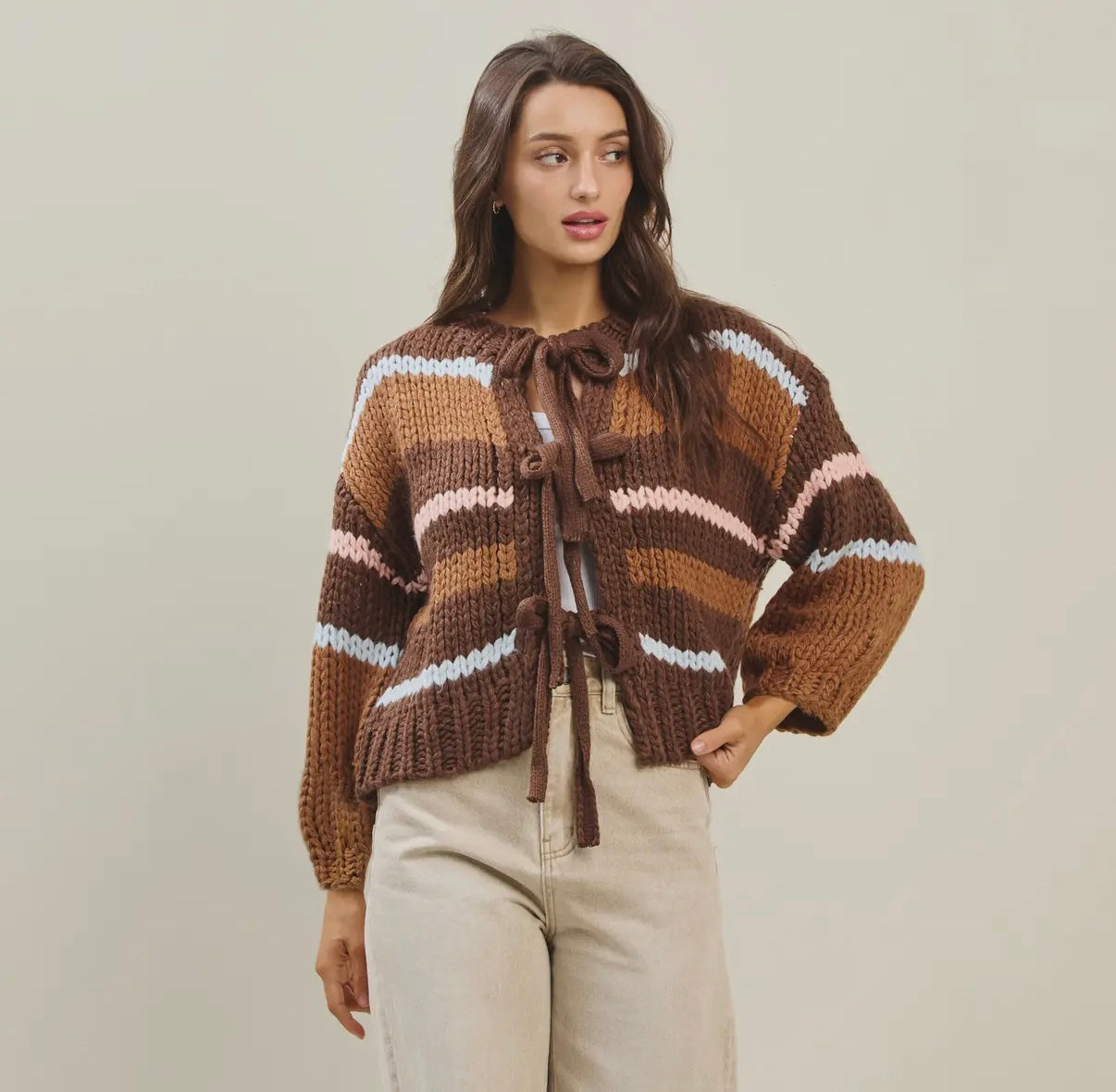 Mocha Chunky Cardigan