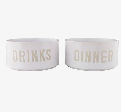 Stackable Pet Bowls | Dinner & Drinks
