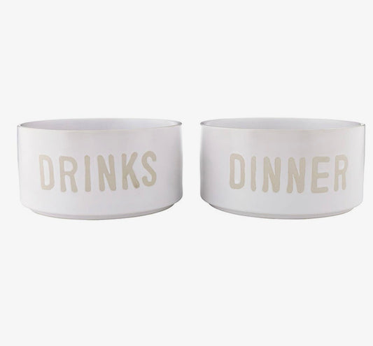 Stackable Pet Bowls | Dinner & Drinks