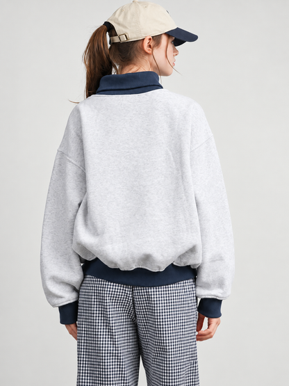 The Everyday Mock Neck Sweatshirt | Grey