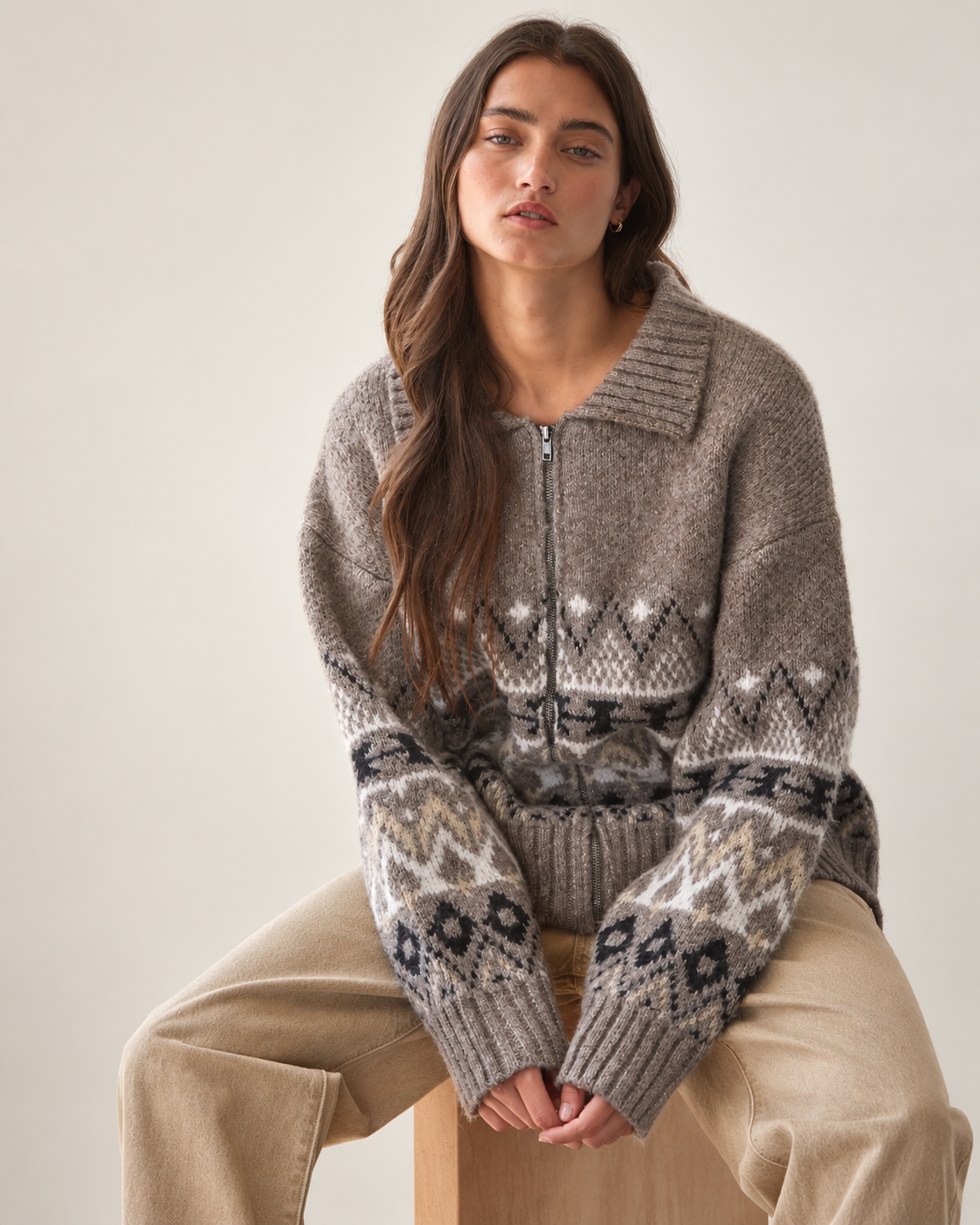 Mountain Lodge Zip Cardigan