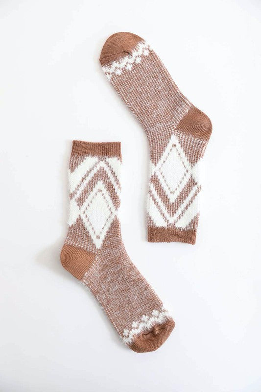 Mohair Diamond Socks *