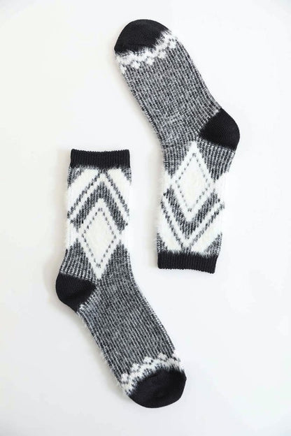 Mohair Diamond Socks *