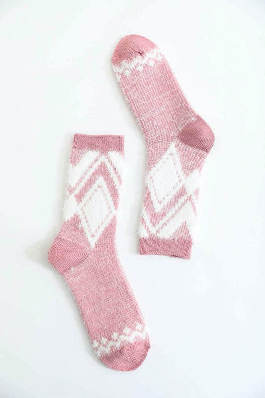 Mohair Diamond Socks *