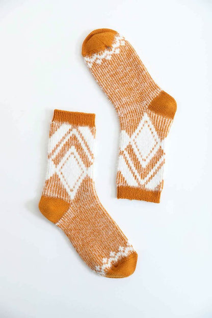 Mohair Diamond Socks *