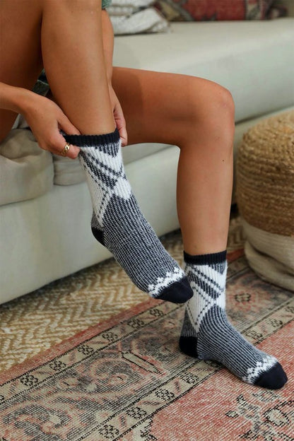 Mohair Diamond Socks *