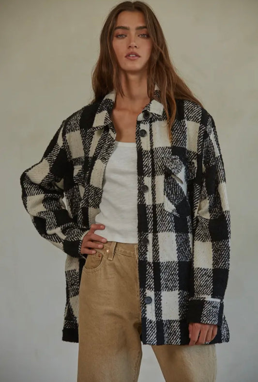 Shadow Woven Wool Shacket