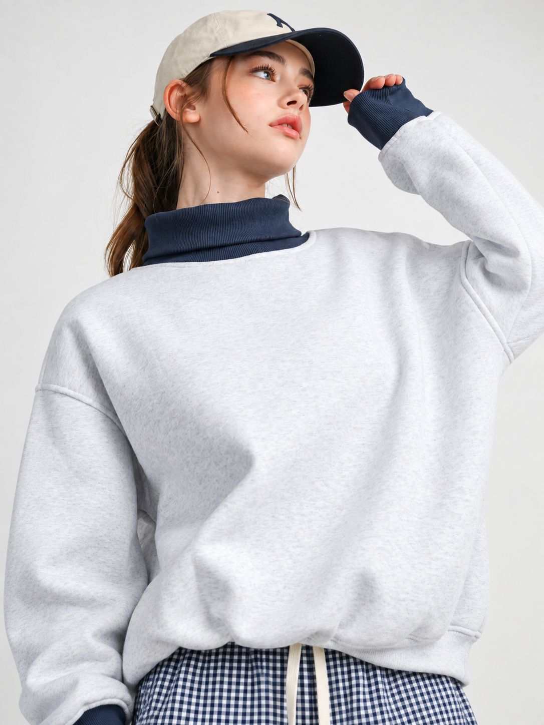 The Everyday Mock Neck Sweatshirt | Grey