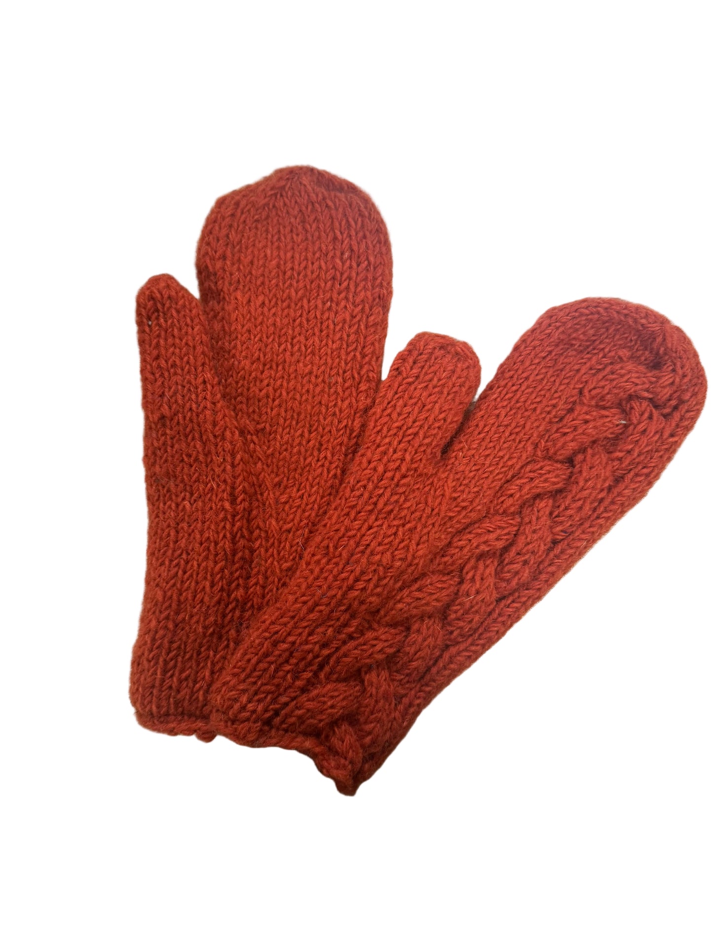 Jane Hand Knit Fleece Lined Mittens