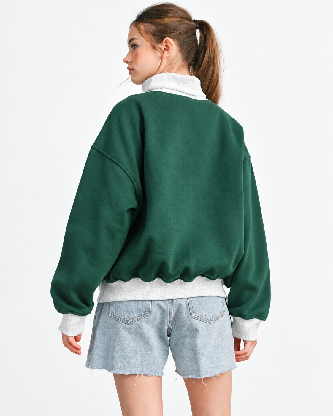 The Everyday Mock Neck Sweatshirt | Green