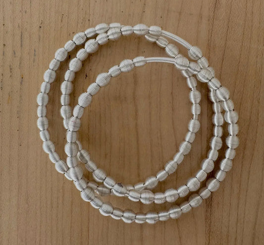 Dia | Silver All Beaded Bracelets