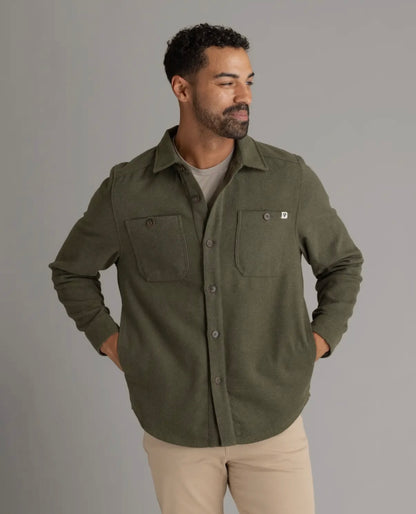 Terry Faux Wool Shacket