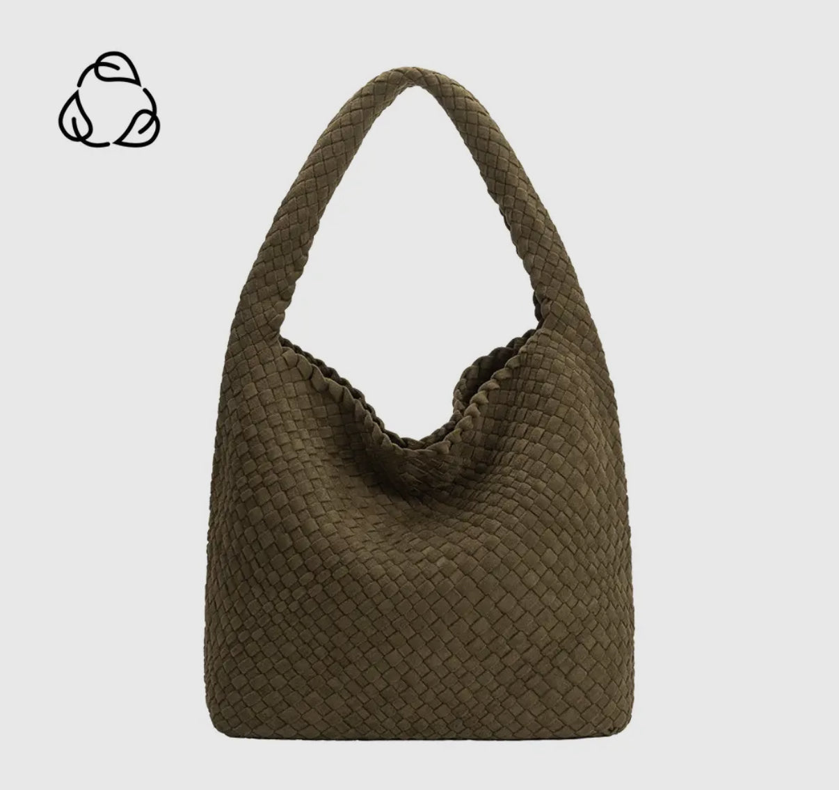Jojo Olive Suede Shoulder Bag