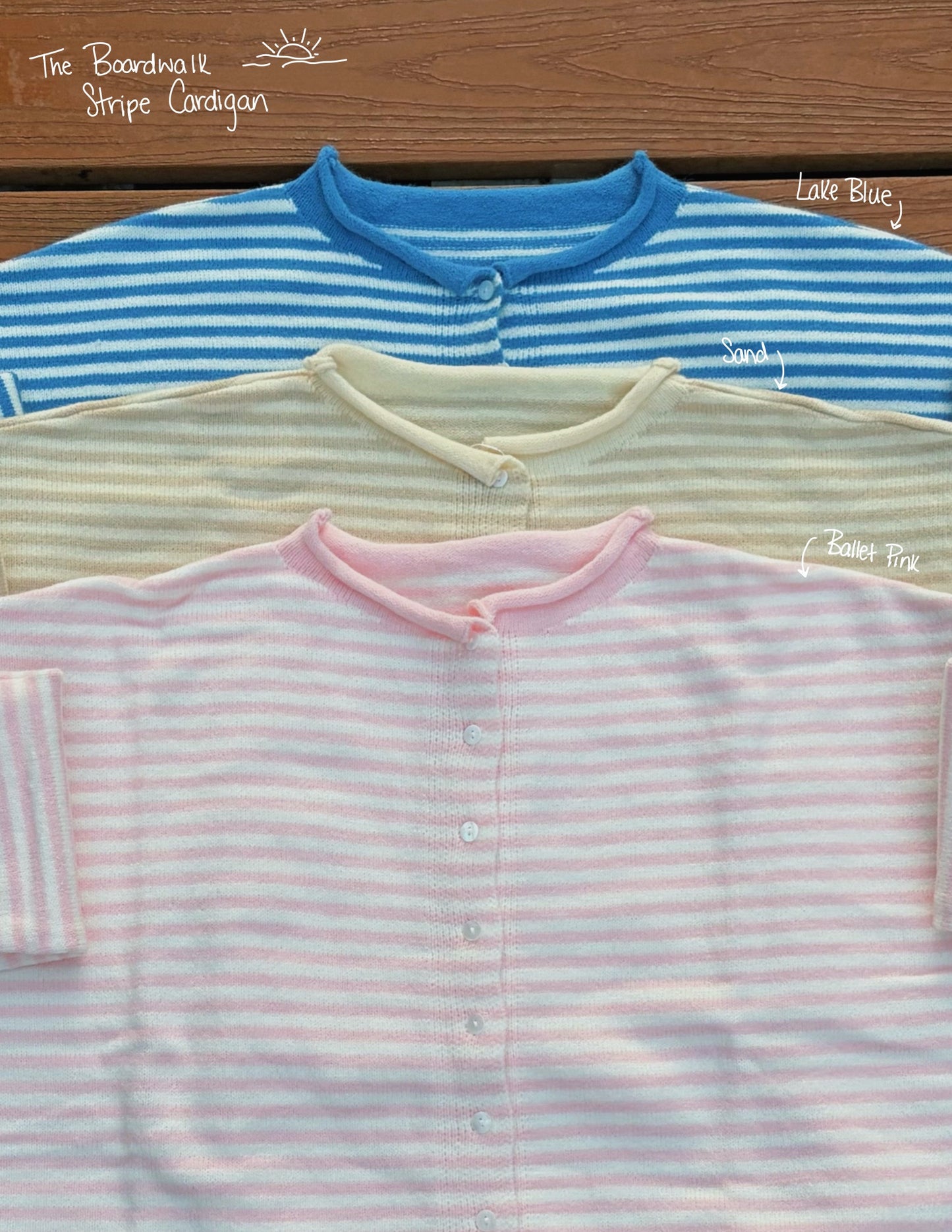 The Boardwalk Stripe Cardigan
