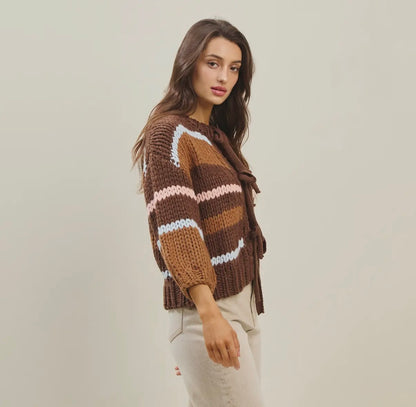 Mocha Chunky Cardigan