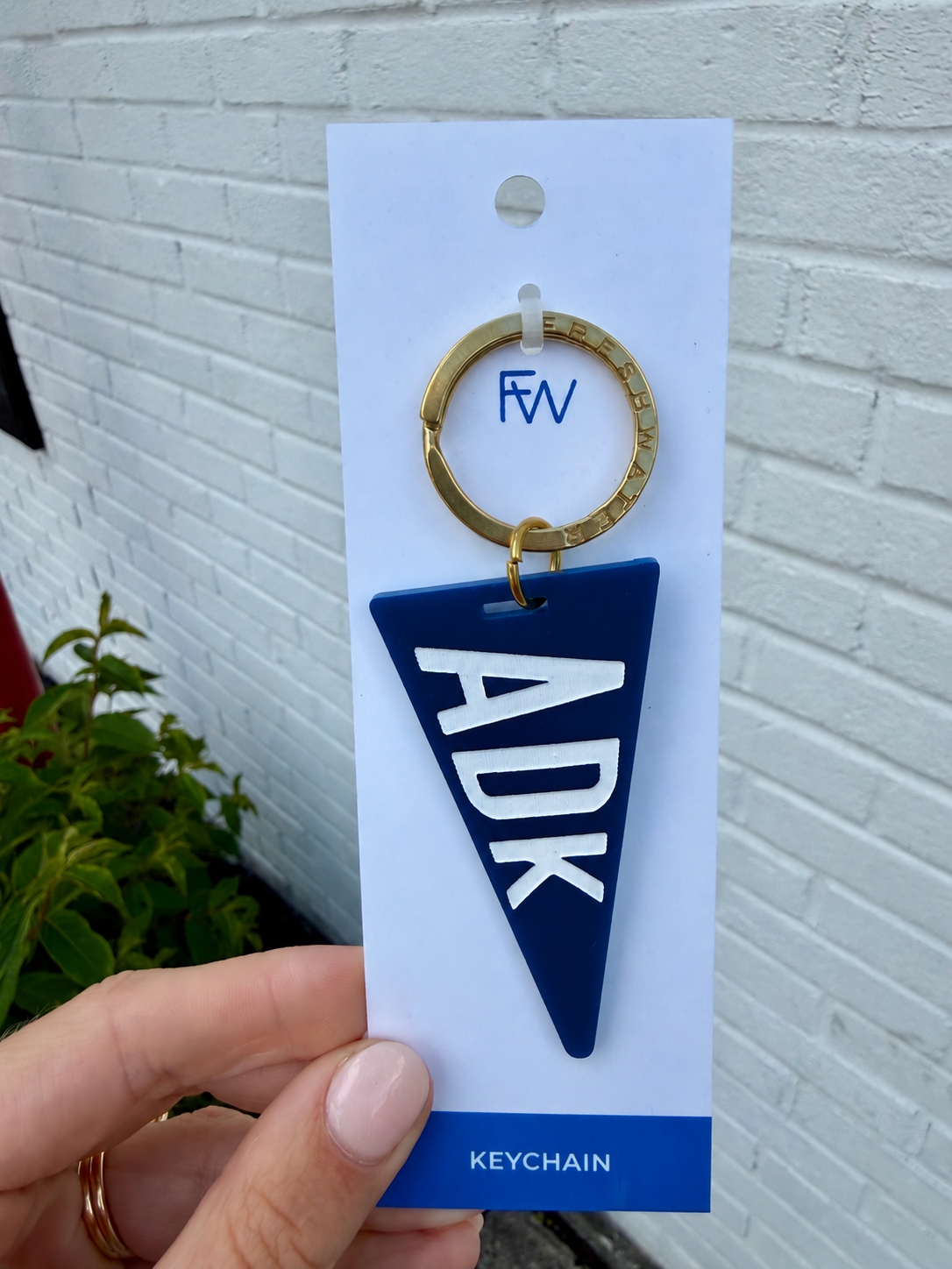 ADK Pennant Keychain | Navy