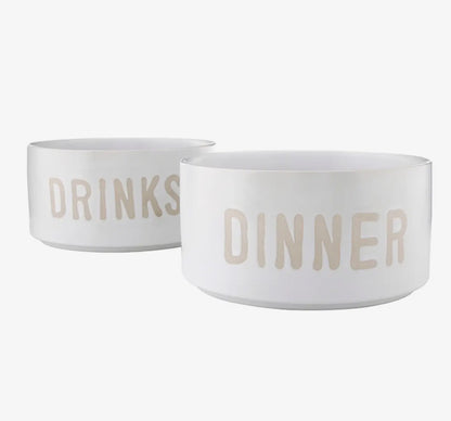 Stackable Pet Bowls | Dinner & Drinks