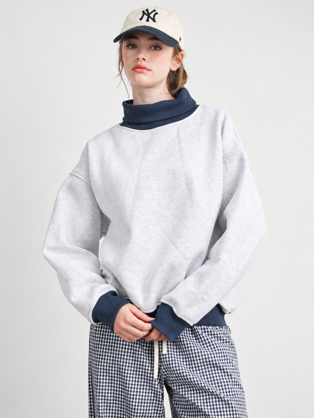 The Everyday Mock Neck Sweatshirt | Grey