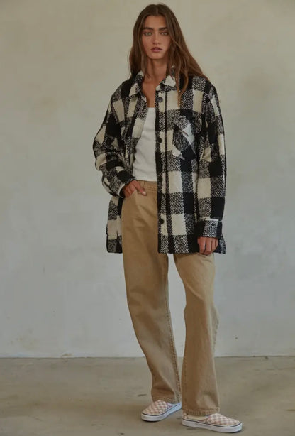 Shadow Woven Wool Shacket