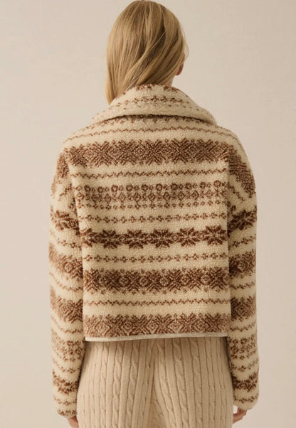 Alpine Print Sherpa Jacket