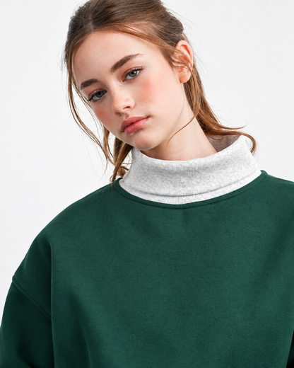 The Everyday Mock Neck Sweatshirt | Green