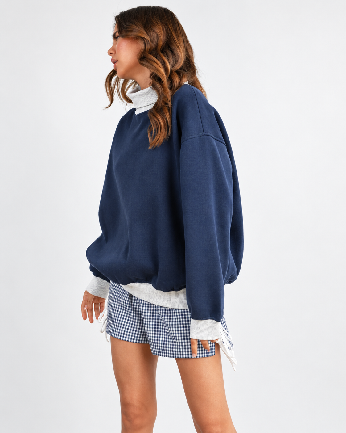 The Everyday Mock Neck Sweatshirt | Navy