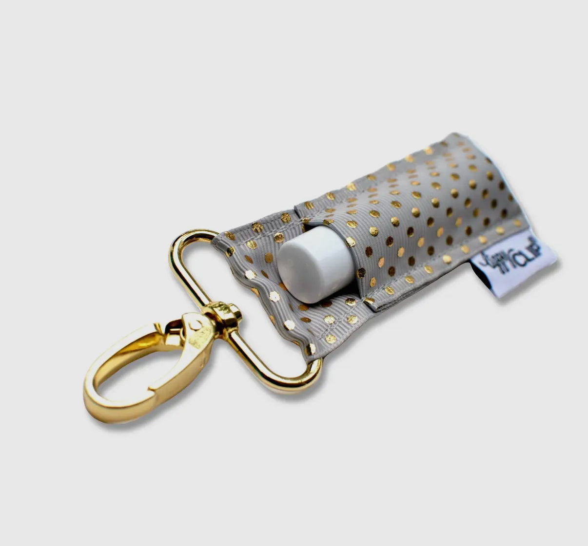 Chapstick Holder | Gold Polka Dots