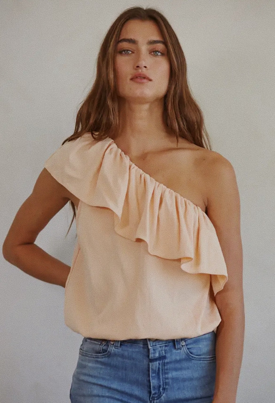 Just Peachy One Shoulder Top