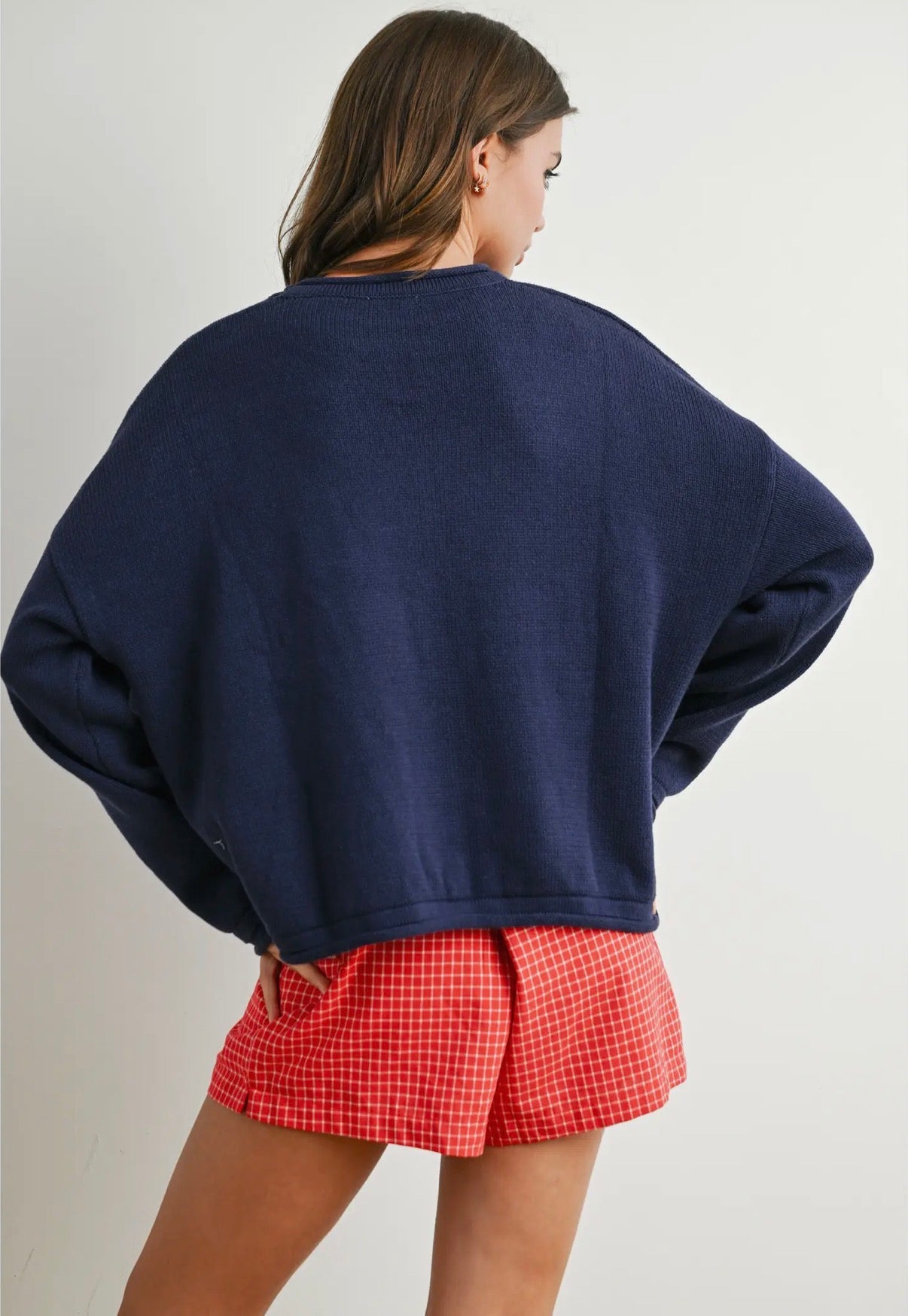 Americana Knit Sweater | Navy